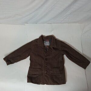 Old Navy Boys Brown Corduroy Jacket Coat Size 4 Vintage Grunge 90s Justa Rebel